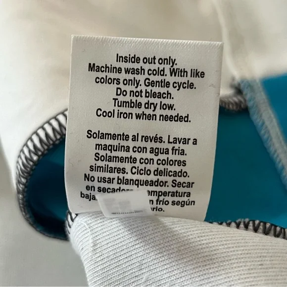 NWT DKNY Sport Pullover 1/2 Zip Up Color Block Sweatshirt Blue Black Size XXL - Picture 9 of 10